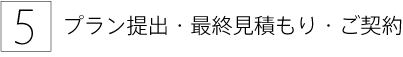 5. プラン提出・最終見積もり・ご契約